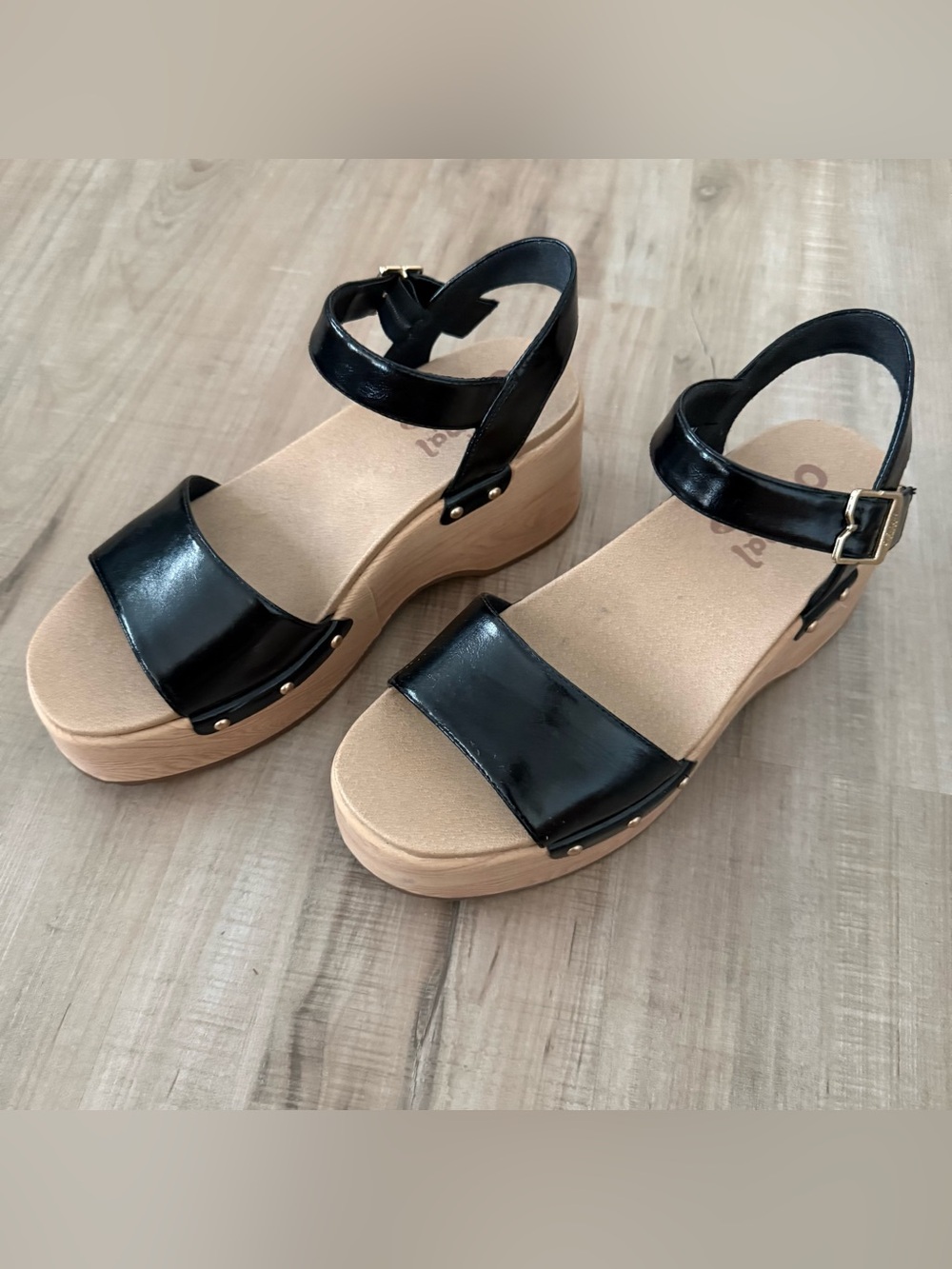 Dr. Scholl’s Women’s Black Platform Sandals with Ankle Strap, Size 9 - Picture 1 of 4